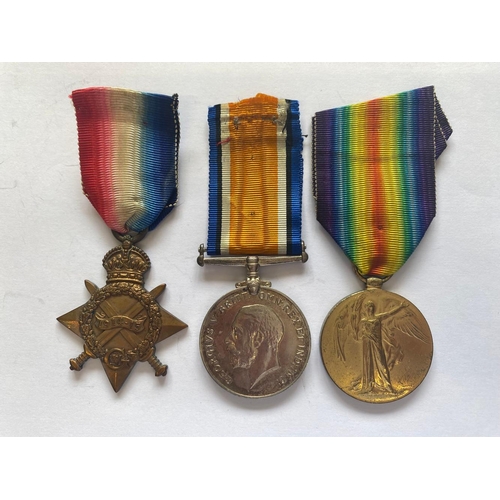 86 - A FIRST WORLD WAR TRIO AND SILVER WAR BADGE TO THE GLOUCESTER REGIMENT. A Great War Trio comprising ... 