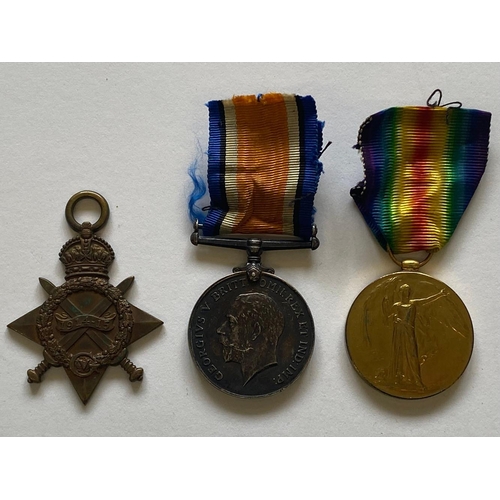 9 - A FIRST WORLD WAR TRIO TO AN OFFICER IN THE MEDICAL CORPS. A Great War Trio comprising 1914-15 Star ... 