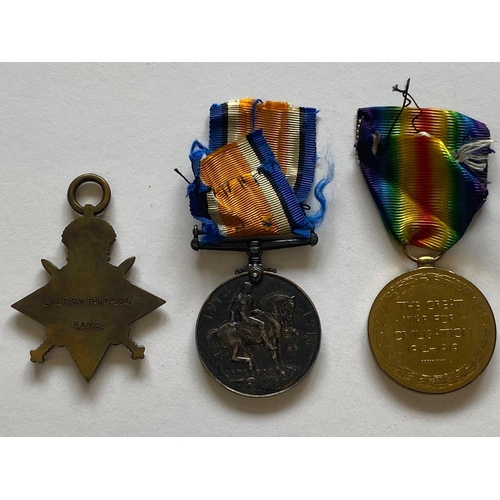 9 - A FIRST WORLD WAR TRIO TO AN OFFICER IN THE MEDICAL CORPS. A Great War Trio comprising 1914-15 Star ... 