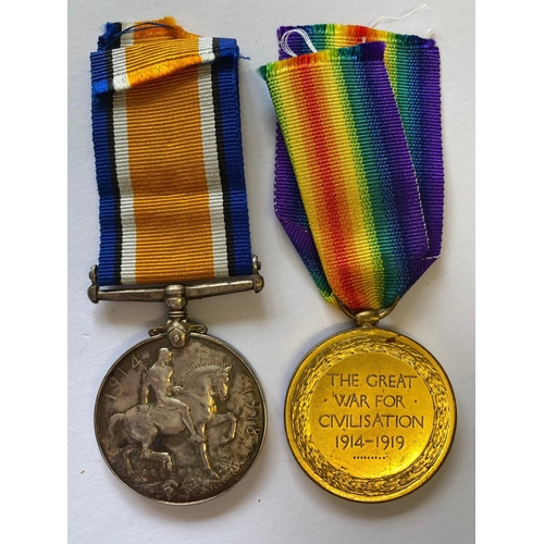 98 - A FIRST WORLD WAR PAIR TO THE ROYAL HIGHLANDERS. A Great War Pair comprising War Medal and Victory M... 