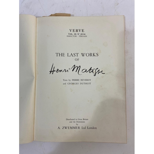 10 - HENRI MATISSE. Verve Vol. IX, No. 35-6, The Last Works of Henri Matisse, 1958. Henri Matisse. Verve,... 