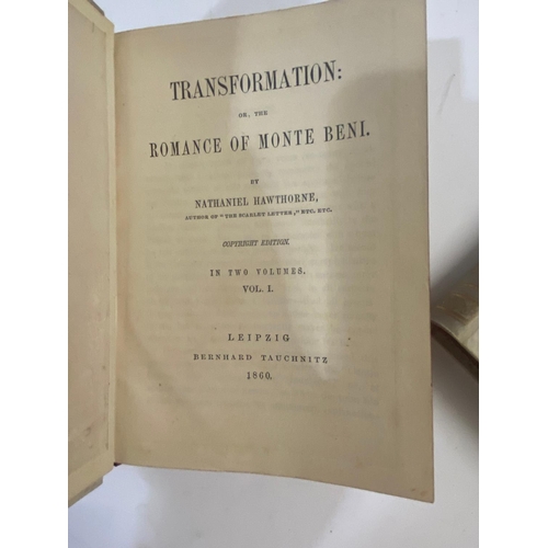 101 - NATHANIEL HAWTHORNE. The Marble Faun, 2 volumes, 1860. Nathaniel Hawthorne. The Marble Faun, 2 volum... 