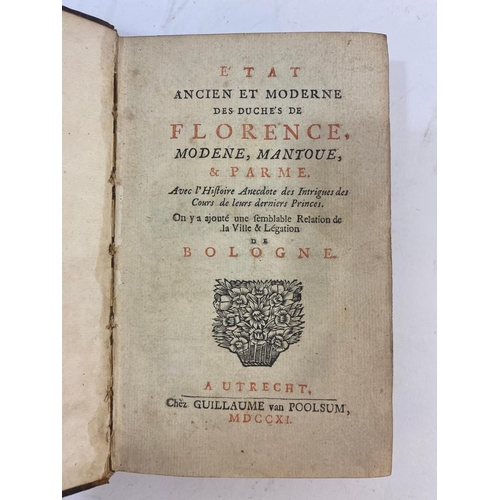 105 - CASIMIR FRESCHOT. Etat ancien et moderne des Duches de Florence, Modene, Mantoue & Parme, 1711. Casi... 