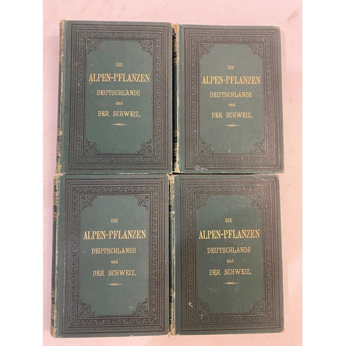 106 - J. C. WEBER. Die Alpen-Pflanzen Deutschlands und der Schweiz, 4 volumes, 1880. J. C. Weber. Die Alpe... 