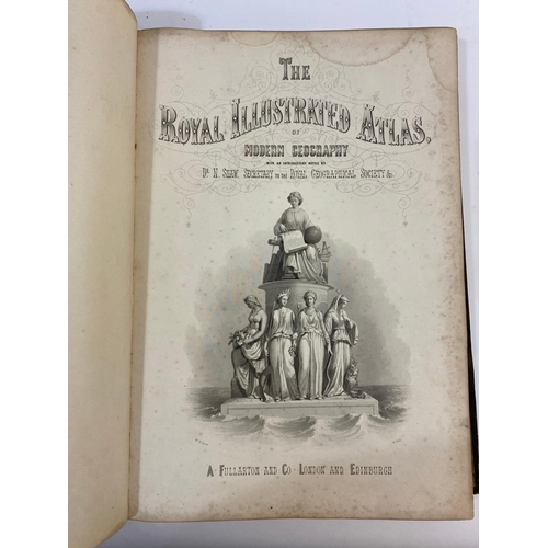 108 - NORTON SHAW. The Royal Illustrated Atlas, [c. 1862]. Norton Shaw. The Royal Illustrated Atlas,  addi... 