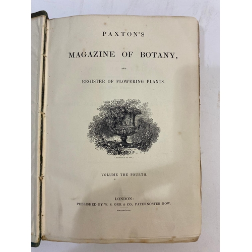 126 - JOSEPH PAXTON. Paxton's Magazine of Botany, volume 4, 1838. Joseph Paxton. Paxton's Magazine of Bota... 