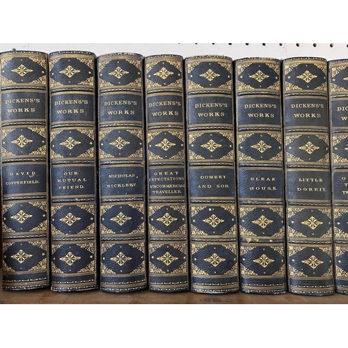 148 - CHARLES DICKENS. The Works, c. 1890. Charles Dickens. The Works, 16 volumes, half-titles, plates aft... 