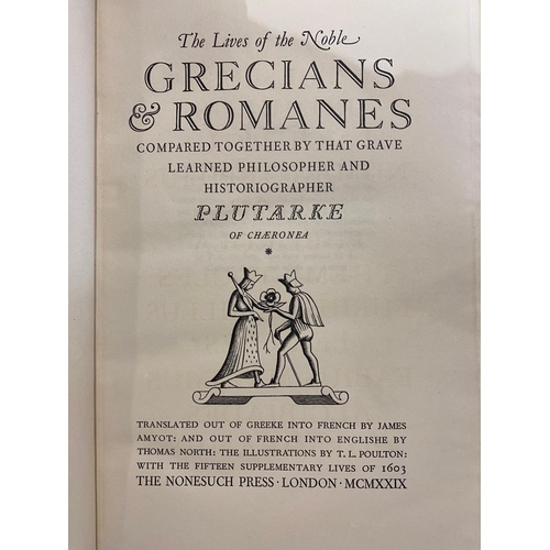 152 - PLUTARCH. The Lives of the Noble Grecians and Romanes, 5 volumes, 1929-30. Plutarch. The Lives of th... 