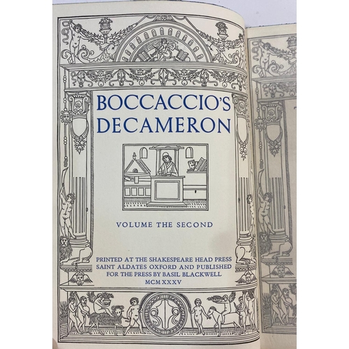 153 - GIOVANNI BOCCACCIO. Decameron, 2 volumes, 1934-35. Giovanni Boccaccio. Boccaccio's Decameron, 2 volu... 