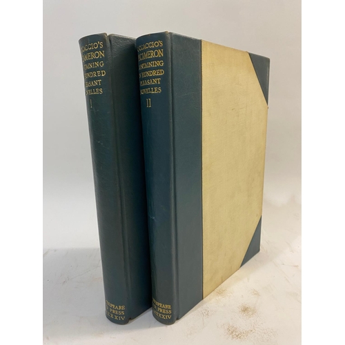 153 - GIOVANNI BOCCACCIO. Decameron, 2 volumes, 1934-35. Giovanni Boccaccio. Boccaccio's Decameron, 2 volu... 