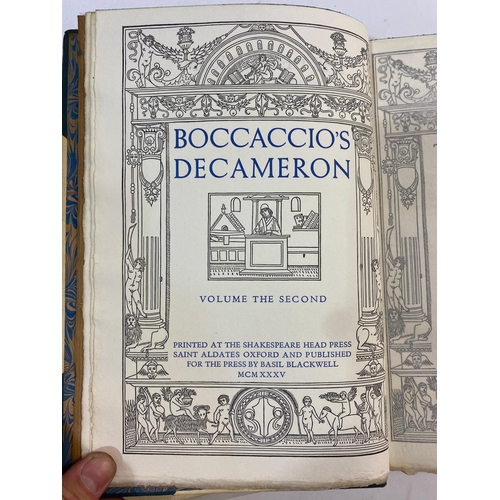 153 - GIOVANNI BOCCACCIO. Decameron, 2 volumes, 1934-35. Giovanni Boccaccio. Boccaccio's Decameron, 2 volu... 