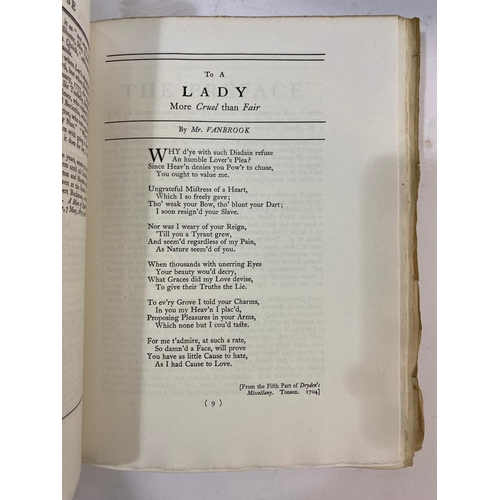 155 - SIR JOHN VANBRUGH. The Complete Works, 4 volumes, 1927. Sir John Vanbrugh. The Complete Works,  4 vo... 