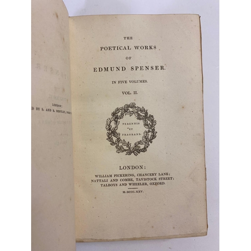 156 - EDMUND SPENSER. The Poetical Works, 5 volumes, 1825. Edmund Spenser. The Poetical Works, 5 volumes, ... 