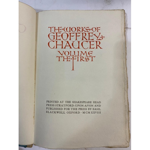 157 - GEOFFREY CHAUCER. The Works, 8 volumes, 1928-29. Geoffrey Chaucer The Works, 8 volumes,  number 191 ... 