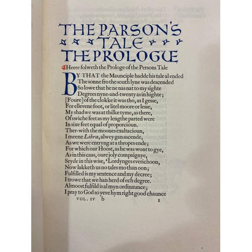 157 - GEOFFREY CHAUCER. The Works, 8 volumes, 1928-29. Geoffrey Chaucer The Works, 8 volumes,  number 191 ... 