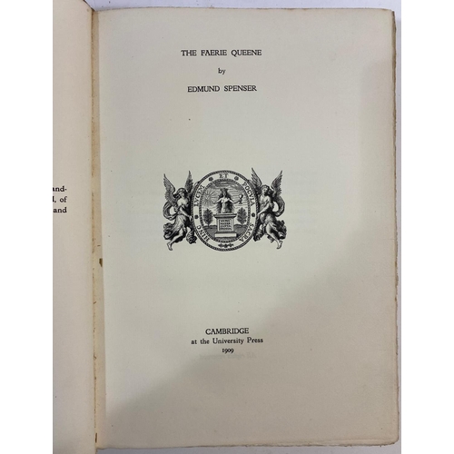 158 - EDMUND SPENSER. The Fairie Queen, 2 volumes, 1909. Edmund Spenser. The Fairie Queen, 2 volumes, one ... 