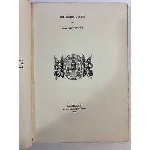 158 - EDMUND SPENSER. The Fairie Queen, 2 volumes, 1909. Edmund Spenser. The Fairie Queen, 2 volumes, one ... 