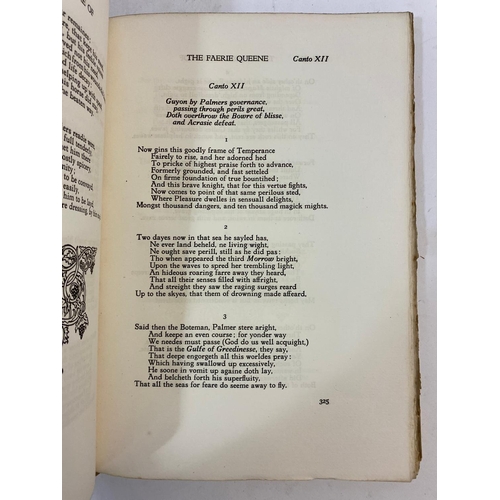 158 - EDMUND SPENSER. The Fairie Queen, 2 volumes, 1909. Edmund Spenser. The Fairie Queen, 2 volumes, one ... 