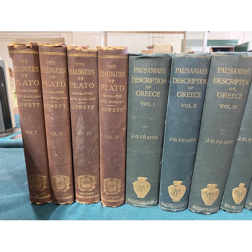 163 - B. JOWETT. The Dialogues of Plato, 4 volumes, 1875 and 14 others. B. Jowett.The Dialogues of Plato, ... 