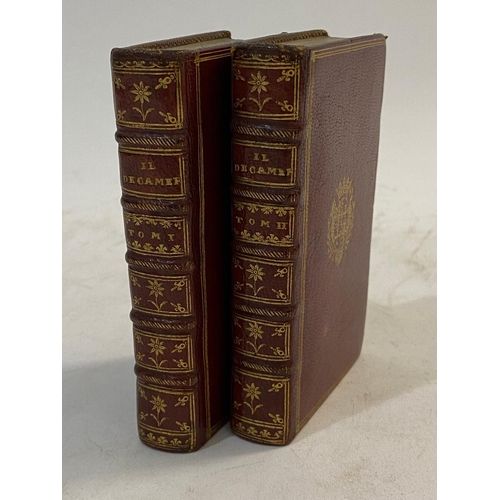 169 - GIOVANNI BOCCACCIO. Il Decamerone, 2 volumes, 1555. Giovanni Boccaccio. Il Decamerone, one volume bo... 