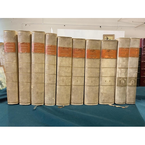 172 - LODOVICO ARIOSTO. L'Orlando Furioso, 4 volumes, 1821; and 6 others. Lodovico Ariosto.L'Orlando Furio... 