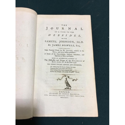 187A - Bosewell, James. The Journal of a Tour to the Hebrides. Boswell, James. The Journal of a Tour to the... 