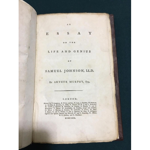 188A - Murphy, Arthur. An Essay on the Life and Genius of Samuel Johnson. Murphy, Arthur. An Essay on the L... 