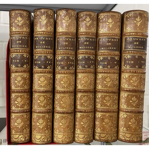 189 - JEAN BAPTISTE POQUELIN DE MOLIERE. Oeuvres, 6 volumes, 1773. Jean Baptiste Poquelin de Moliere. Oeuv... 