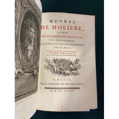 189 - JEAN BAPTISTE POQUELIN DE MOLIERE. Oeuvres, 6 volumes, 1773. Jean Baptiste Poquelin de Moliere. Oeuv... 