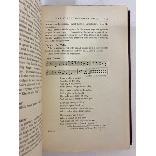 191 - ALICE B. GOMME. Traditional Games of England, 2 volumes, 1894-98. Alice B. Gomme. Traditional Games ... 