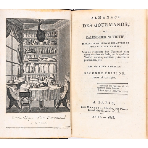 195 - ALEXANDRE BALTHAZAR LAURENT DE LA REYNIERE. Almanach des Gourmands, volumes 1-8, 1803-1810. Alexandr... 