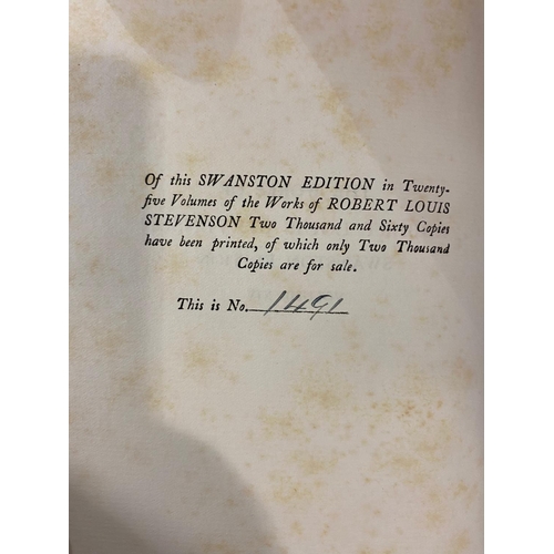 205 - ROBERT LOUIS STEVENSON. The Works, 25 volumes, 1911-12. Robert Louis Stevenson. The Works, 25 volume... 