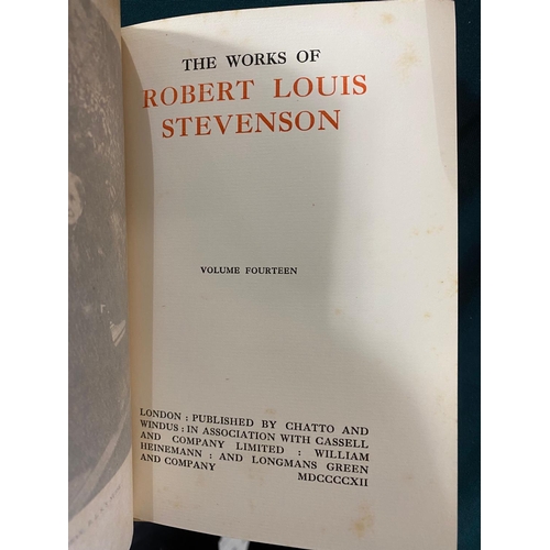 205 - ROBERT LOUIS STEVENSON. The Works, 25 volumes, 1911-12. Robert Louis Stevenson. The Works, 25 volume... 