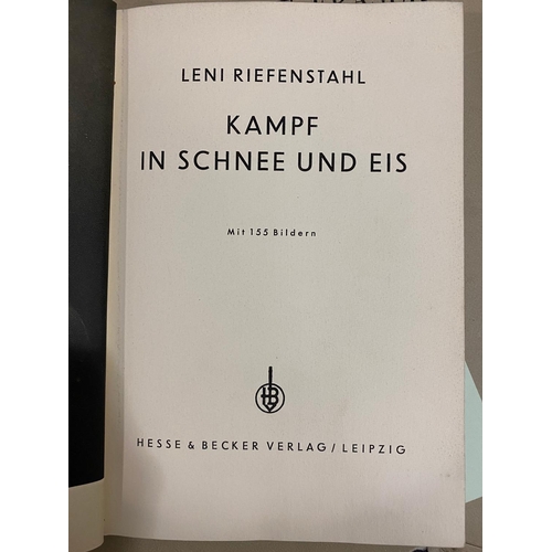 217 - LENI RIEFENSTAHL. Kampf in Schnee und Eis, 1938 and 3 others. Leni Riefenstahl. Kampf in Schnee und ... 