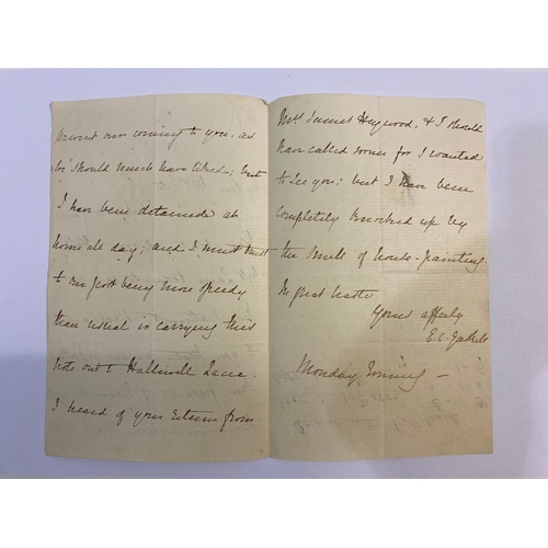 238 - ELIZABETH GASKELL. An autograph letter to Mrs Scott, c.1853. Elizabeth Gaskell An autograph letter s... 