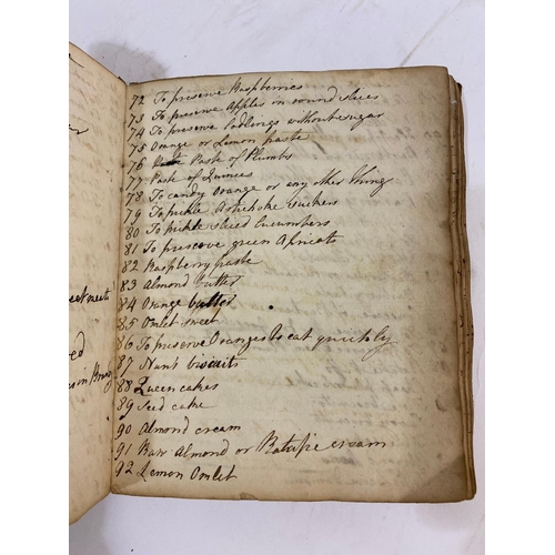 239 - ANON. Manuscript Recipe Book, late 18c. Anon. A late eighteenth century manuscript recipe book, incl... 