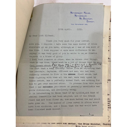 242 - ARTHUR MURRAY, LORD ELIBANK. A group of letters and documents concerning the 'Dakar' scandal of 1940... 