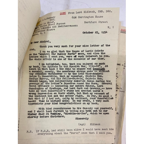 242 - ARTHUR MURRAY, LORD ELIBANK. A group of letters and documents concerning the 'Dakar' scandal of 1940... 