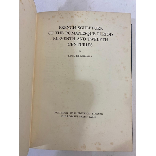 26 - PAUL DESCHAMPS. French Sculpture of the Romanesque Period, 1930 and 2 others (3). Paul Deschamps. Fr... 