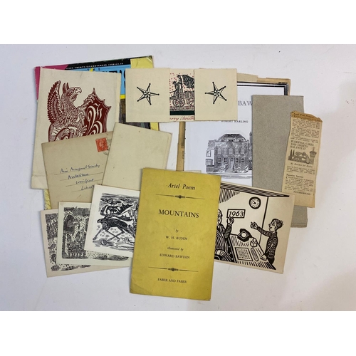 3 - EDWARD BAWDEN. A group of booklets and ephemera, c. 1960-65.  Edward Bawden. A group of booklets and... 