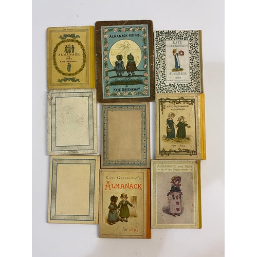 51 - KATE GREENAWAY. Nine Almanacs, 1883-1924. Kate Greenaway. A collection of nine almanacks, comprising... 