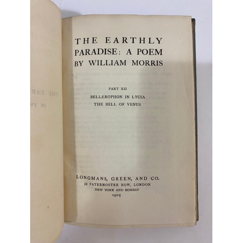 53 - WILLIAM MORRIS. The Earthly Paradise, 12 volumes, 1905. William Morris. The Earthly Paradise, 12 vol... 