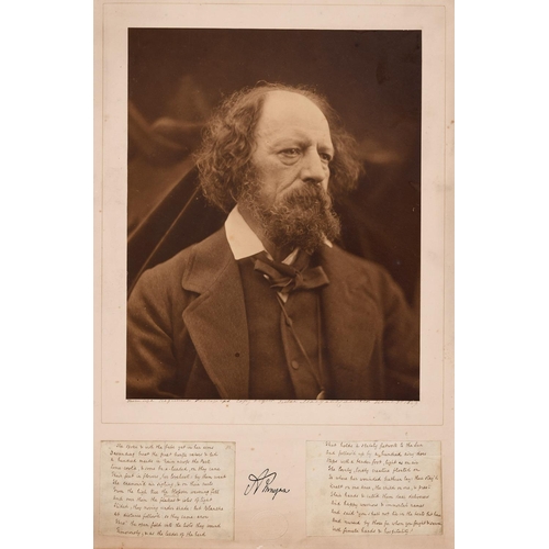 62 - JULIA MARGARET CAMERON. Alfred Lord Tennyson, albumen print, 1869. Julia Margaret Cameron. Alfred, L... 