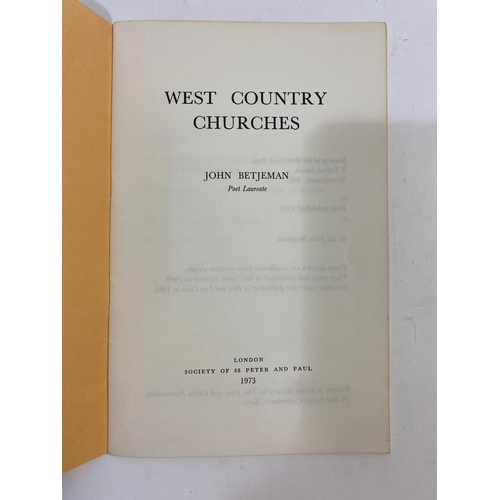 69 - JOHN BETJEMAN. West Country Churches, 1973. John Betjeman. West Country Churches,  first edition, in... 