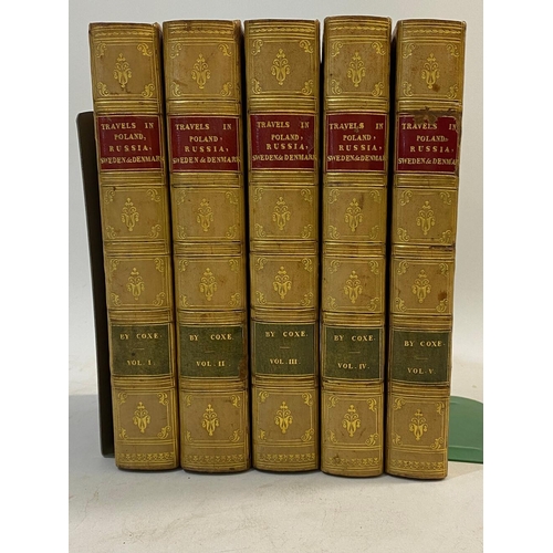 76 - WILLIAM COXE. Travels into Poland, Russia, Sweden and Denmark, 5 volumes, 1792. William Coxe. Travel... 