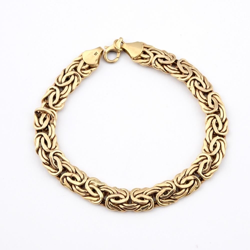 949 - A 9CT GOLD FANCY LINK BRACELET. 18cm long, 8.7 grams.  **BP 22.5% inc VAT + Lot Fee of £8