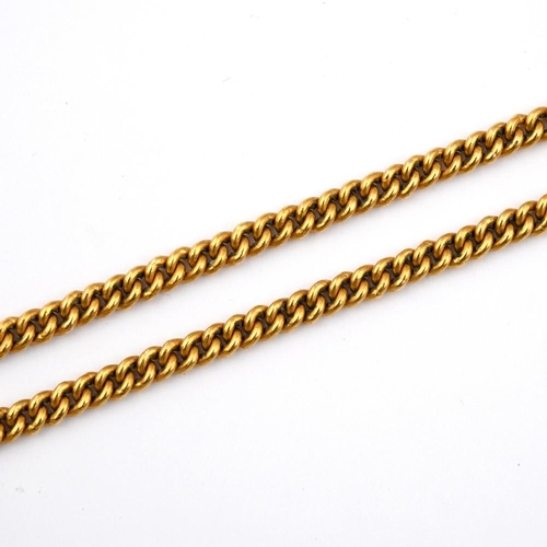 958 - A 22CT GOLD CURB LINK NECKLACE. 40cm long, 40.8 grams.  **BP 22.5% inc VAT + Lot Fee of £8