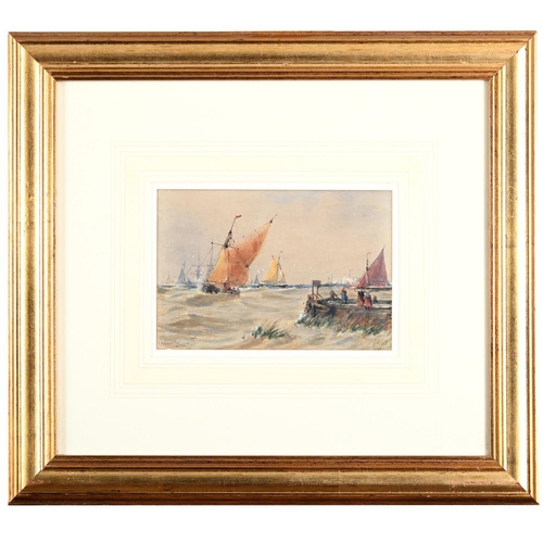 397 - THOMAS BUSH HARDY (1842-1897). ON THE MEDWAY. Signed, inscribed with title and indistinctly dated (p... 