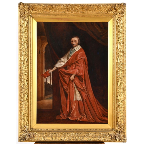 408 - PHILIPPE DE CHAMPAIGNE (1602-1674). After. PORTRAIT OF CARDINAL RICHELIEU. Oil on canvas, a copy by ... 