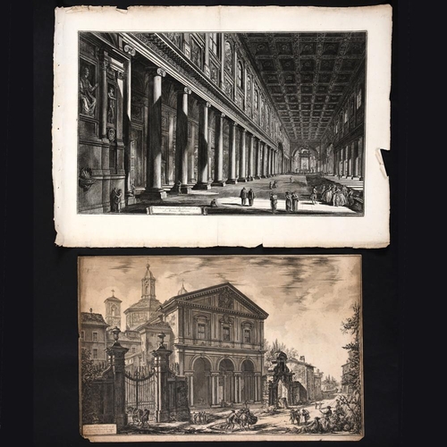 573 - A FOLIO OF ENGRAVINGS. Comprising nine subjects by Giovanni Battista Piranesi (Palazzo fabbricato su... 